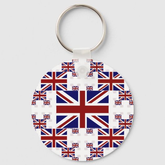 Porte-clés Drapeau Union Jack du Royaume-Uni dans les calques (Recto)