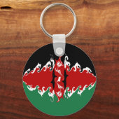 Porte-clés Drapeau unique du Kenya (Recto)