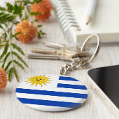 Porte-clés Drapeau uruguayen (Côté)