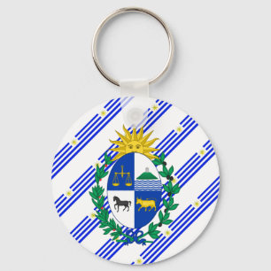 Porte-clés Drapeau uruguayen à rayures