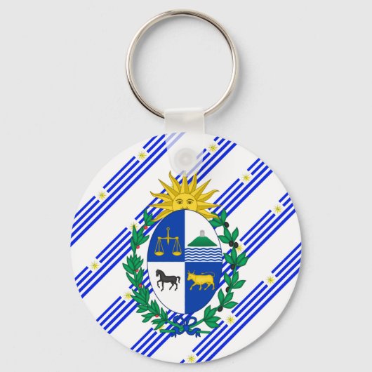 Porte-clés Drapeau uruguayen à rayures (Recto)