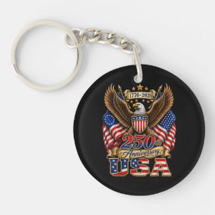 Porte-clés Drapeau USA 250e anniversaire 250 ans d'Amérique