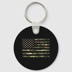 Porte-clés Drapeau Usa Patriotique 4 Juillet Camo Drapeau Amé