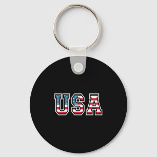 Porte-clés Drapeau Usa Patriotique 4 Juillet Pour Hommes Femm