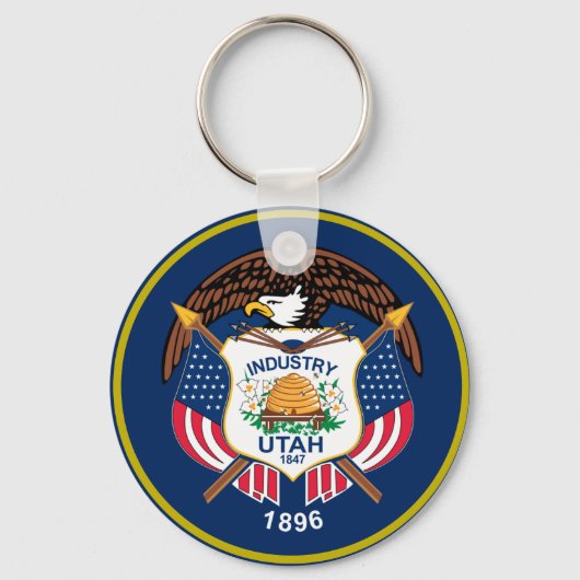 Porte-clés Drapeau Utah (Recto)