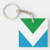 Porte-clés Drapeau vegan international (Devant)