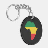 Porte-clés Drapeau vert, or et Afrique rouge (Devant gauche)