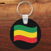 Porte-clés Drapeau vert, or (jaune) et rouge (Recto)