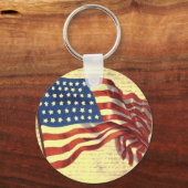 Porte-clés Drapeau vintage (Recto)