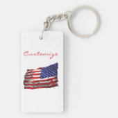 Porte-clés Drapeau vintage américain Thunder_Cove (Dos)