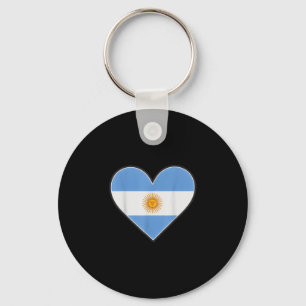 Porte-clés Drapeau vintage argentine cœur fierté nationale ac