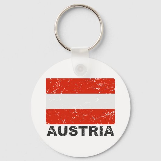 Porte-clés Drapeau Vintage Autriche (Recto)