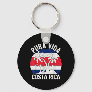 Porte-clés Drapeau Vintage Costa Rica Pura Vida Plage Été Vac