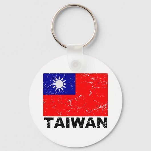 Porte-clés Drapeau Vintage de Taïwan (Recto)