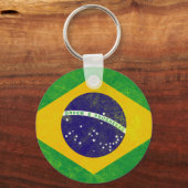 Porte-clés Drapeau Vintage du Brésil (Recto)