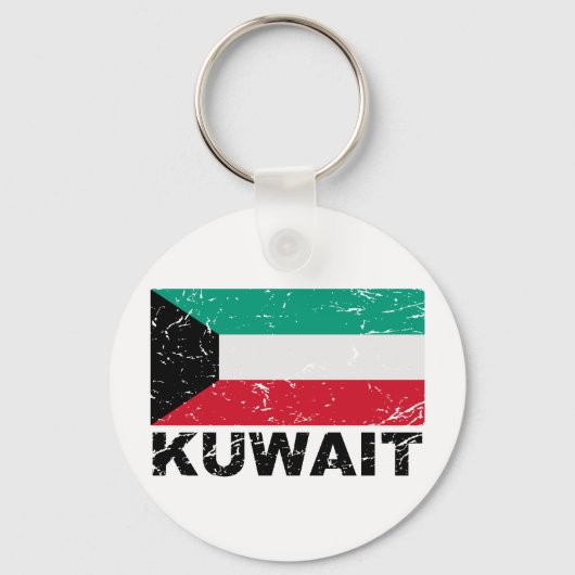 Porte-clés Drapeau Vintage du Koweït (Recto)