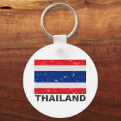 Porte-clés Drapeau Vintage en Thaïlande (Recto)