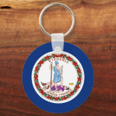 Porte-clés Drapeau Virginia (Recto)