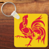 Porte-clés Drapeau Wallonie Belgique région province français (Recto)