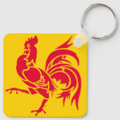 Porte-clés Drapeau Wallonie Belgique région province français (Dos)