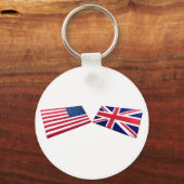 Porte-clés Drapeaux américains et britanniques (Recto)