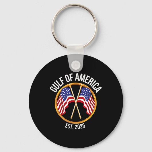 Porte-clés Drapeaux américains Golfe d'Amérique (Recto)