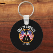 Porte-clés Drapeaux américains Golfe d'Amérique (Recto)