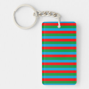 Porte-clés drapeaux azerbaïdjan bandes pays symbole motif rou