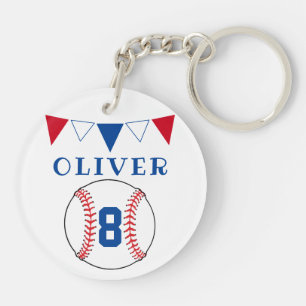Porte-clés Drapeaux de baseball Ball Bunting Anniversaire de 