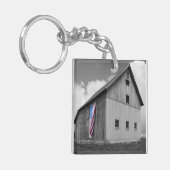 Porte-clés Drapeaux de nos agriculteurs - Grange avec drapeau (Devant gauche)