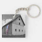 Porte-clés Drapeaux de nos agriculteurs - Grange avec drapeau (Dos)