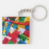 Porte-clés Drapeaux de prière tibétains colorés - Tibet (Dos)