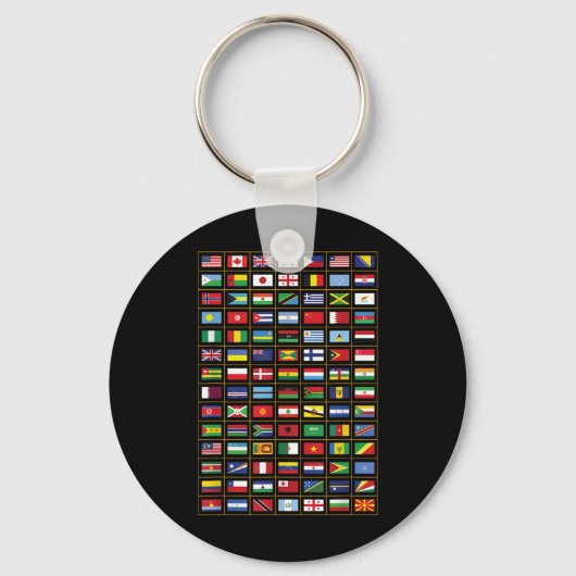 Porte-clés Drapeaux Des Pays Du Monde International (Recto)