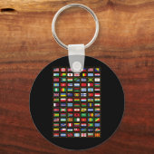 Porte-clés Drapeaux Des Pays Du Monde International (Recto)