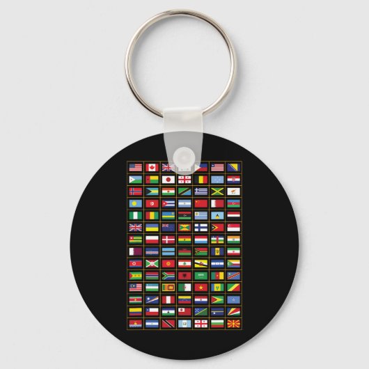 Porte-clés Drapeaux Des Pays Du Monde International (Recto)