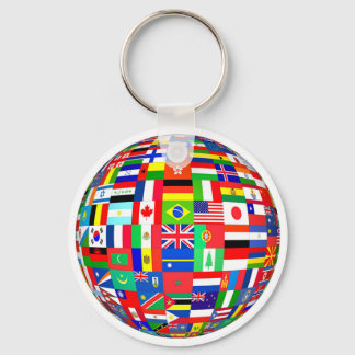 PORTE-CLÉS DRAPEAUX DU GLOBE
