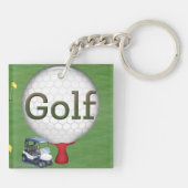 Porte-clés Drapeaux du panier composite Golf (Dos)