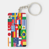 Porte-clés Drapeaux Internationaux du Monde (Dos)
