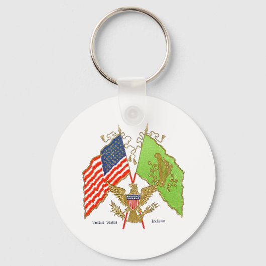 Porte-clés Drapeaux irlandais vintages (Recto)