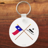 Porte-clés Drapeaux texans et Gonzales traversés (Recto)