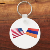 Porte-clés Drapeaux US et Arménie (Recto)