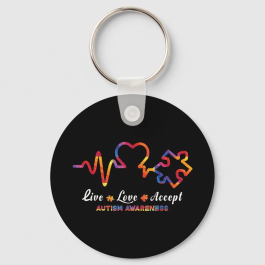 Porte-clés Drawstring closurelie, amour, accepter, autisme, a (Recto)