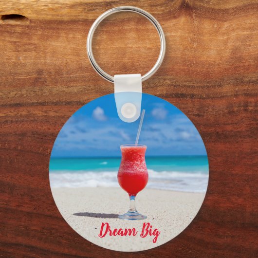 Porte-clés Dream Big Beach Tropical Blue Ocean (Verso)