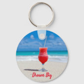 Porte-clés Dream Big Beach Tropical Blue Ocean (Verso)
