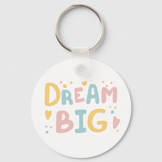 Porte-clés Dream Big Pastel Hearts (Recto)