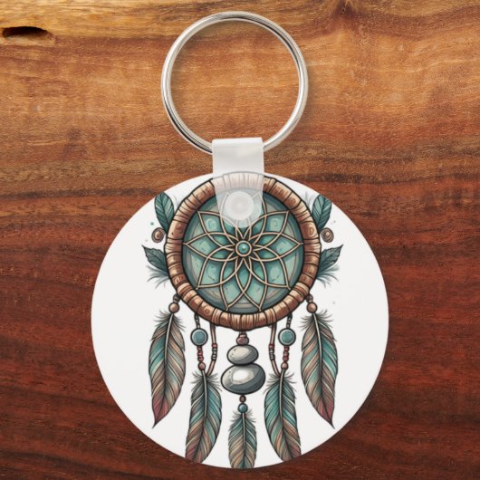 Porte-clés Dream Catcher Porte - clé circulaire en aluminium (Recto)