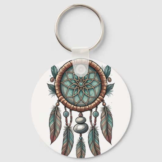 Porte-clés Dream Catcher Porte - clé circulaire en aluminium (Verso)
