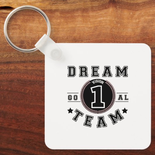 Porte-clés Dream Team One Vision One Goal Teamwork Office (Recto)