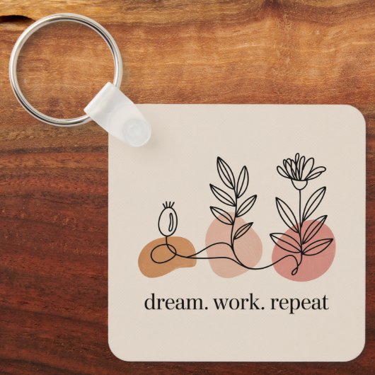 Porte-clés Dream. Work. Repeat (Recto)