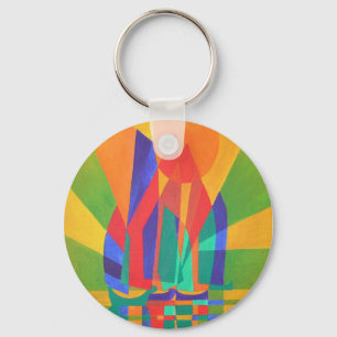Porte-clés Dreamboat Un Câble Cubiste Aux Couleurs Primaires